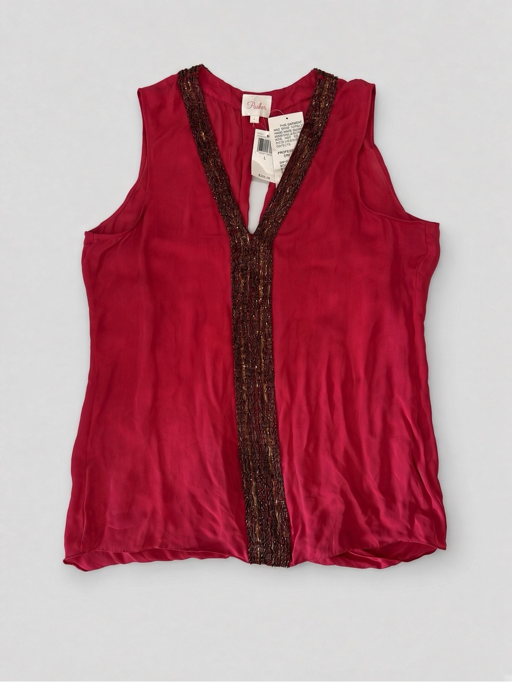 NWT Carmen Marc Valvo Violet Beaded Top Size 16